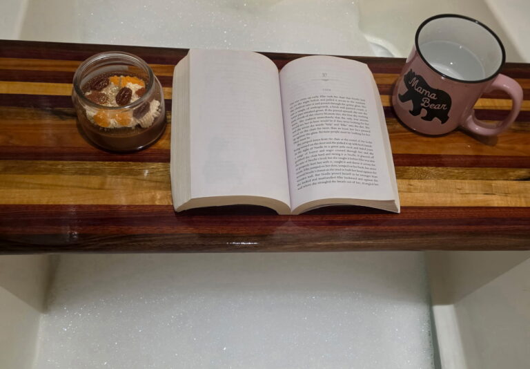Handcrafted Wooden Bathtub Caddy