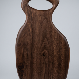 Solid walnut charcuterie board with handle