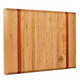 Handcrafted Cherry & Padauk Cutting Board | Edge-Grain | 8¾" × 12½" — Gentle Grain Workshop