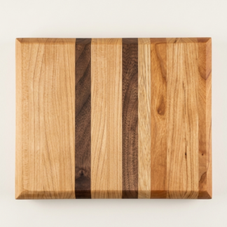 Handcrafted Mixed Hardwood Cutting Board — Cherry, Walnut & Hardwood Accent | 8" × 6⅜"